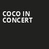 Coco In Concert, Peace Concert Hall, Greenville